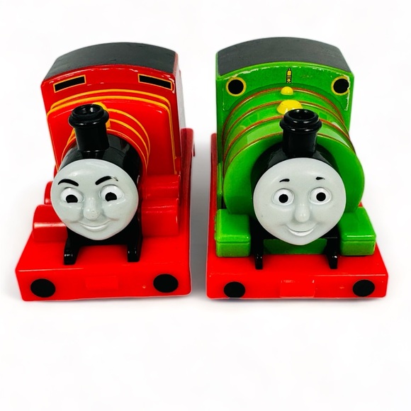 Thomas And Friends Percy And James Pull-Back & Go Trains 2009 Mattel - Picture 1 of 8